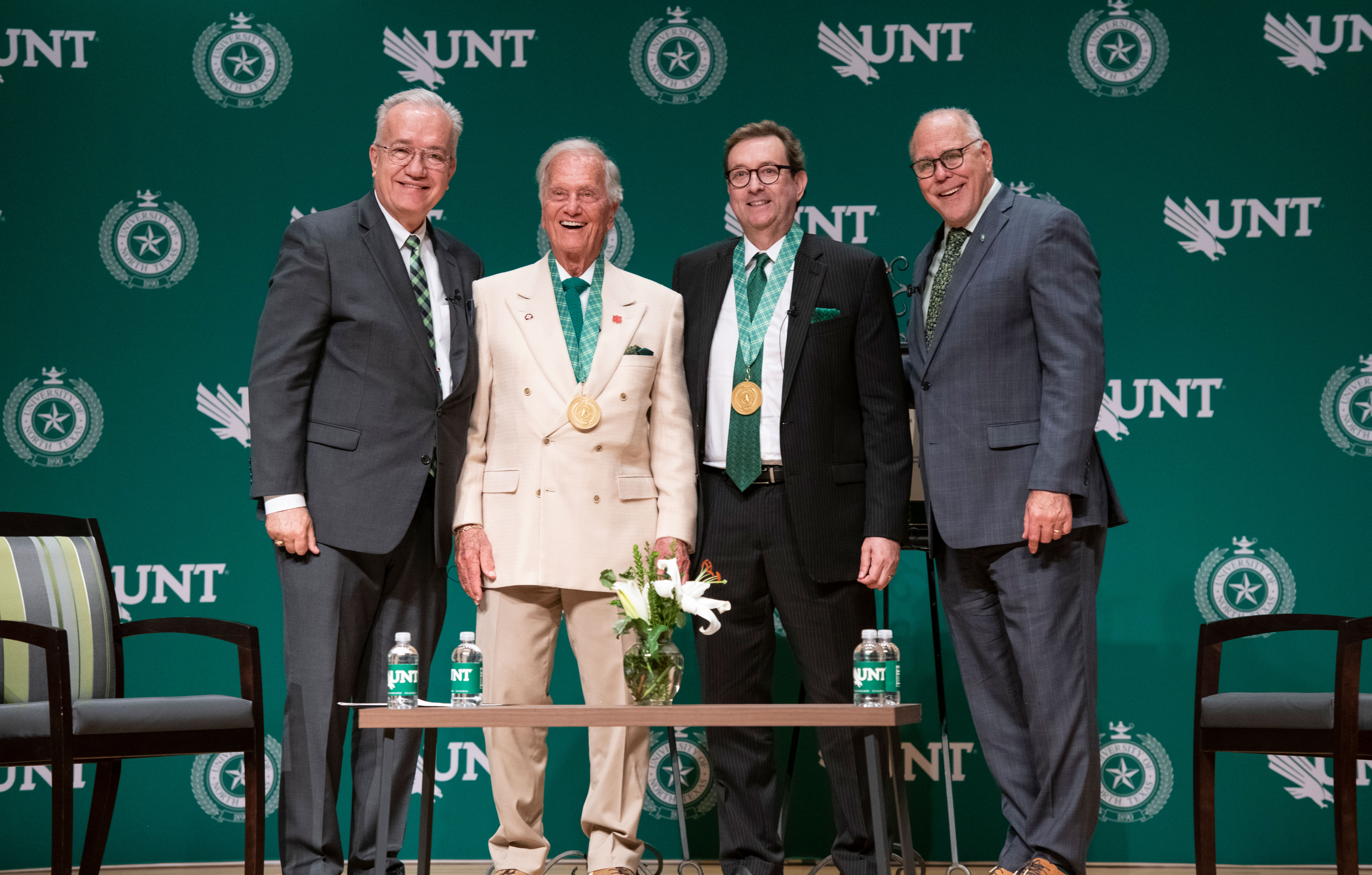 Pat Boone and David Hooten, UNT Alumni