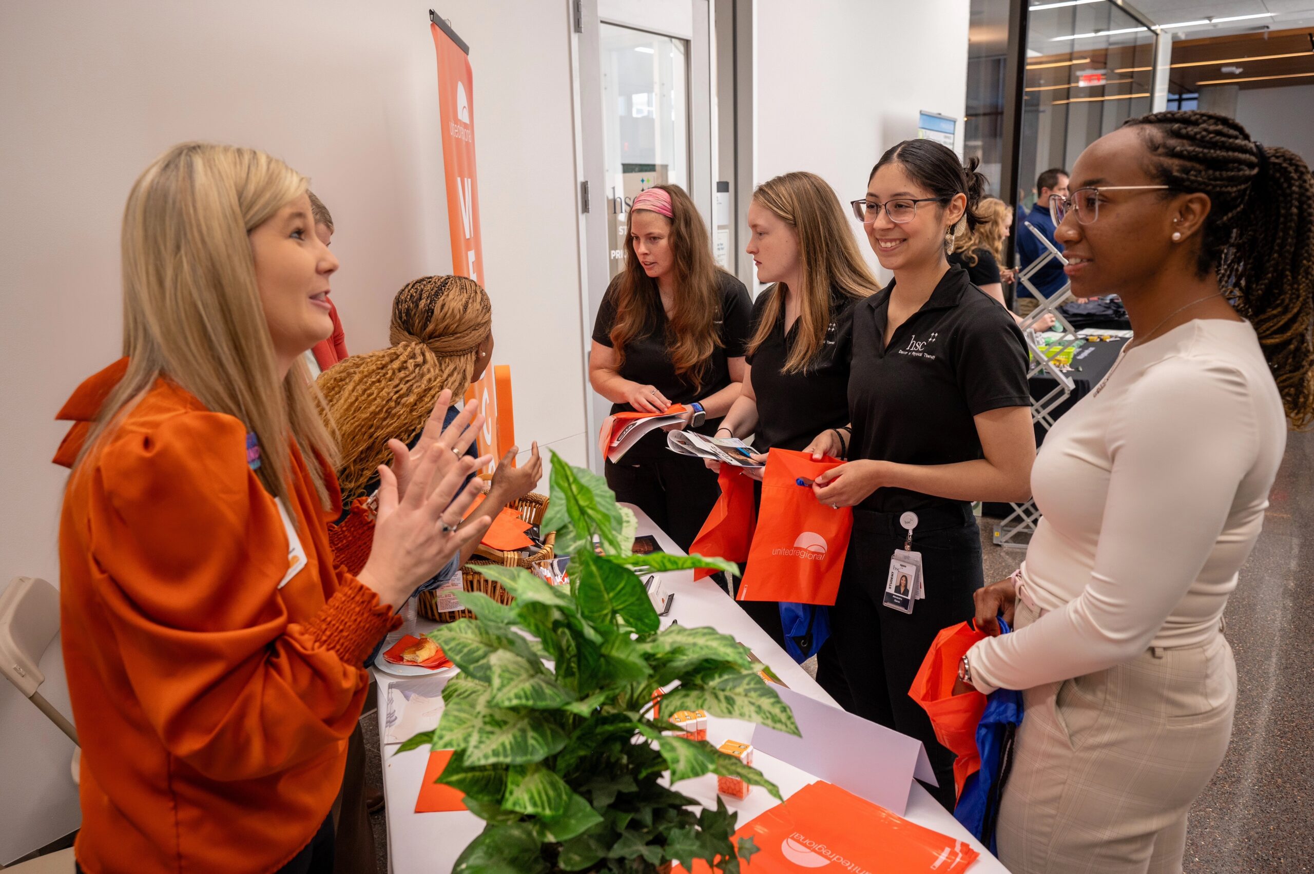 Physical therapy career fair attendee