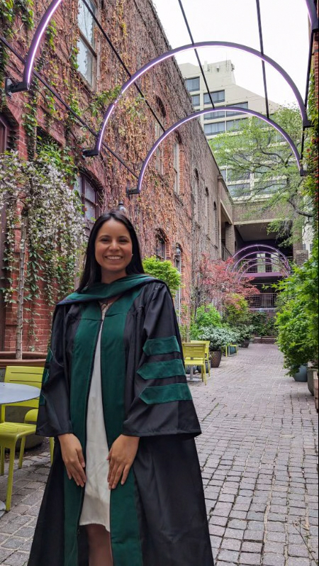 HSC's Diana Garcia Garcia dressed for graduation