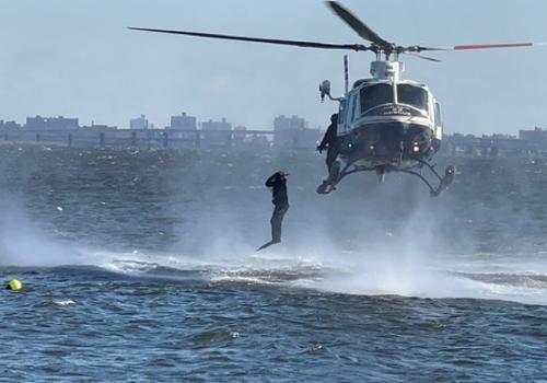 shaw jumping from helicopter to water