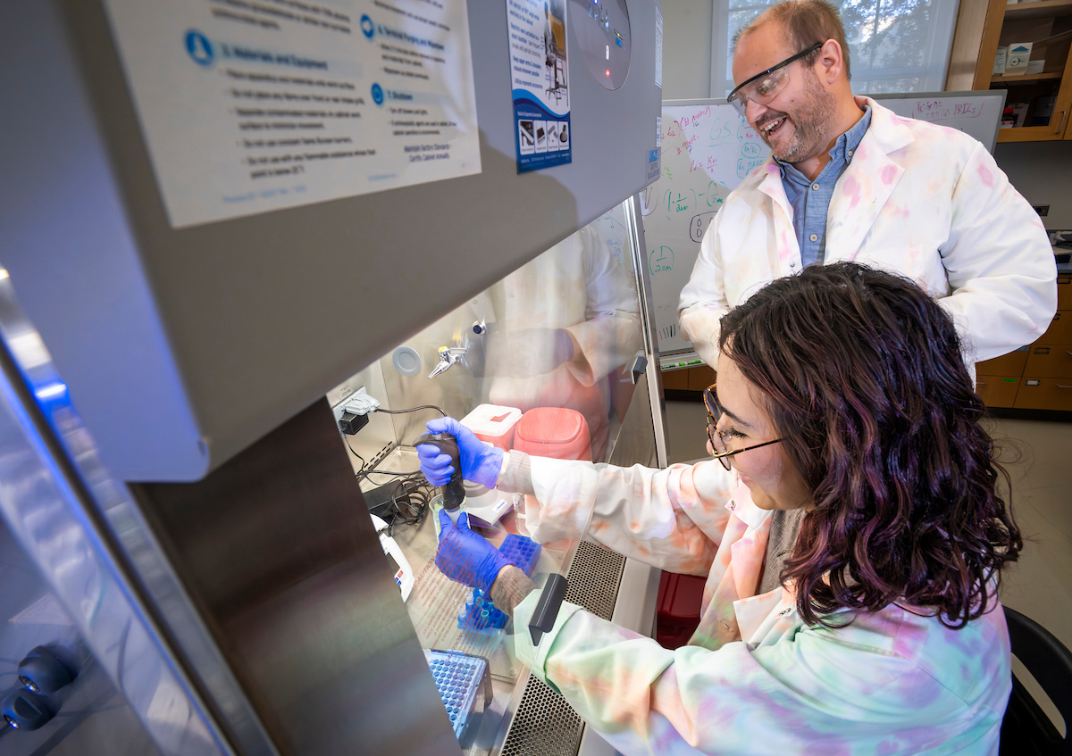 Graduate student Cristal Martinez-Alvizo will help assistant professor Andrew Gregory with studying the alligator genetic samples. Photo of graduate student Cristal Martinez-Alvizo will help assistant professor Andrew Gregory with studying the alligator genetic samples.