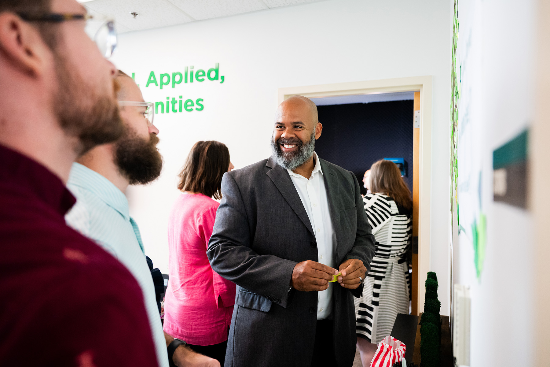 Photo of UNT CLASS executive dean Albert Bimper attends the grand opening of the Lab for Engaged, Applied, and Public Humanities