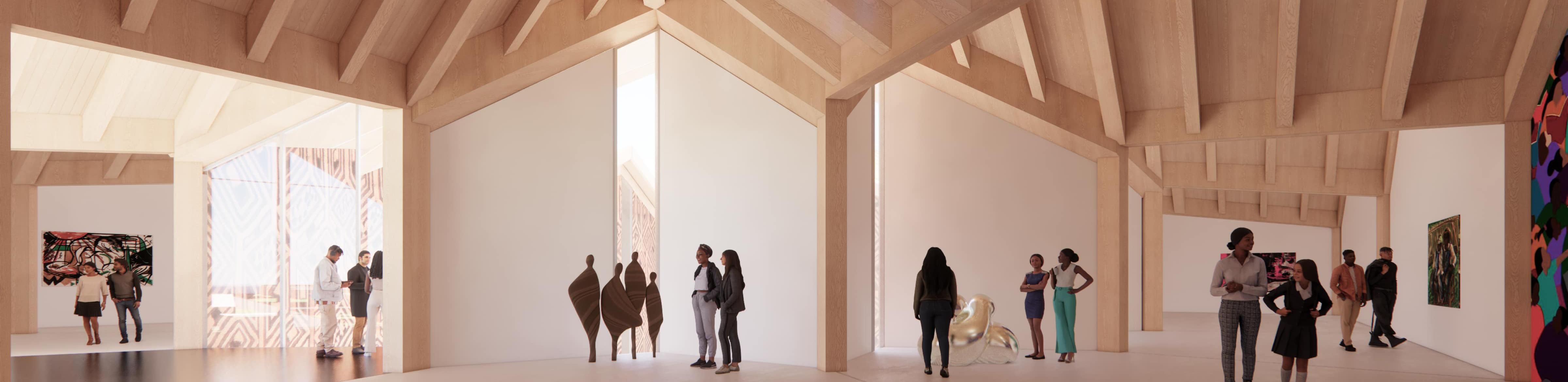 A digital rendition of the planned gallery space