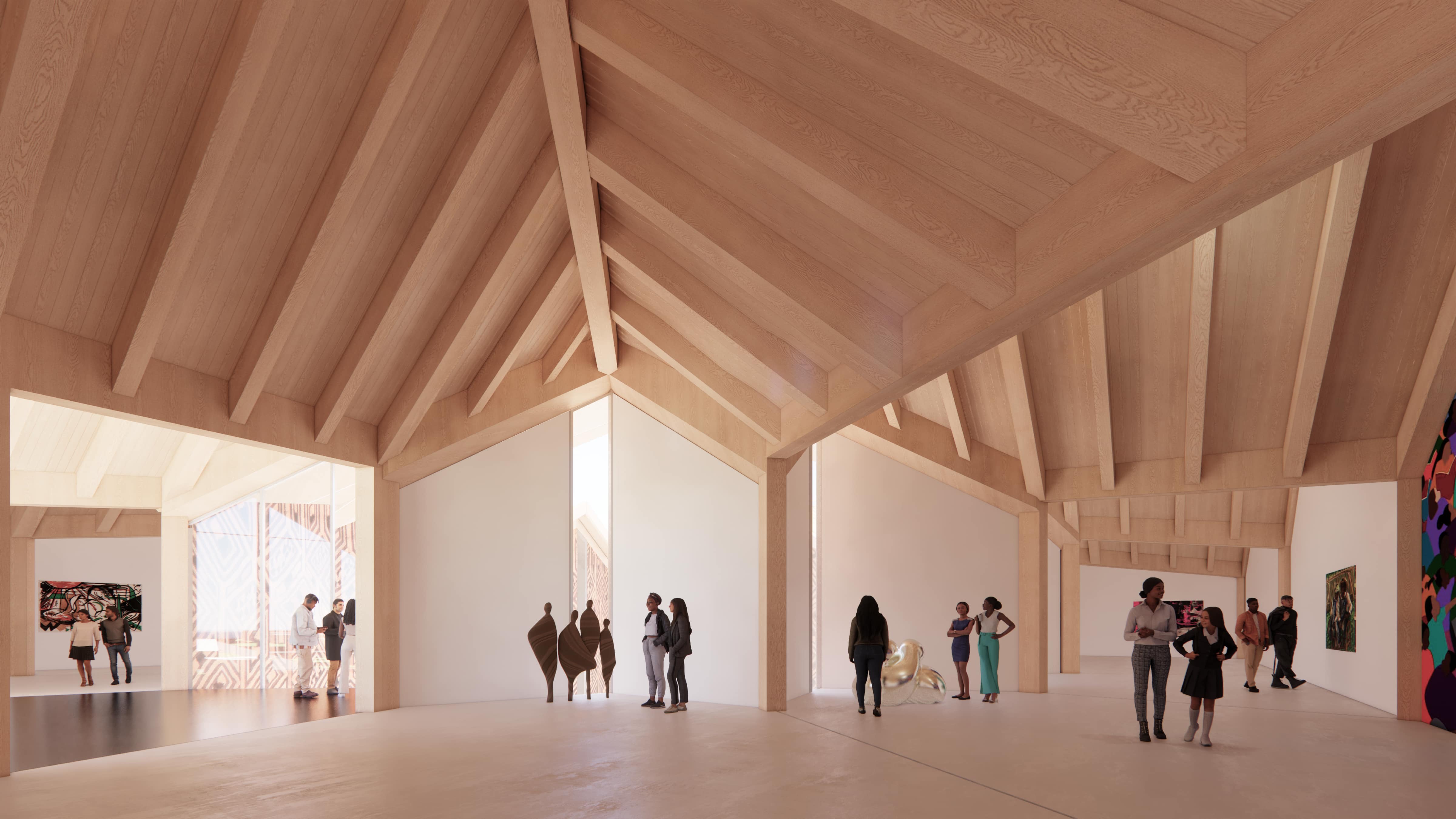 Rendition of museum's planned gallery space