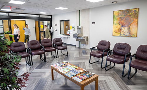 The UNT Psychology Clinic reception area