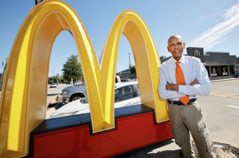 Roland Parrish outside one of his McDonald's restaurants (photo courtesy: The Dallas Morning News) Photo of Roland Parrish outside one of his McDonald's restaurants (photo courtesy: The Dallas Morning News)