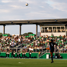 Im March, the UNT campus soccer track and field will be formally named Norma Knobel Hunt Stadium 