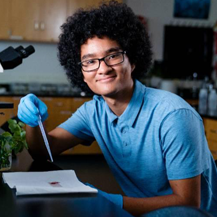 UNT Dallas's Myles Chung, a double major in biology and chemistry graduated cum laude