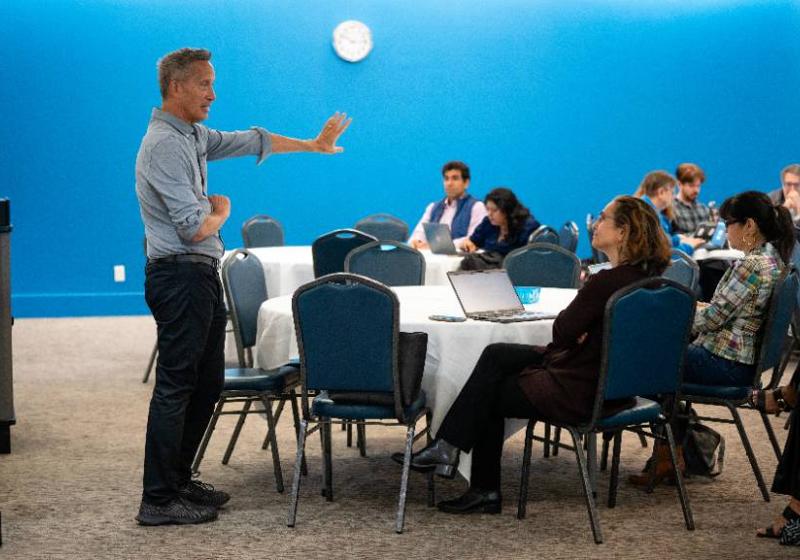 Photo of Dr. Jose Bowen Leads an AI Workshop for Faculty and Staff at UNT Dallas