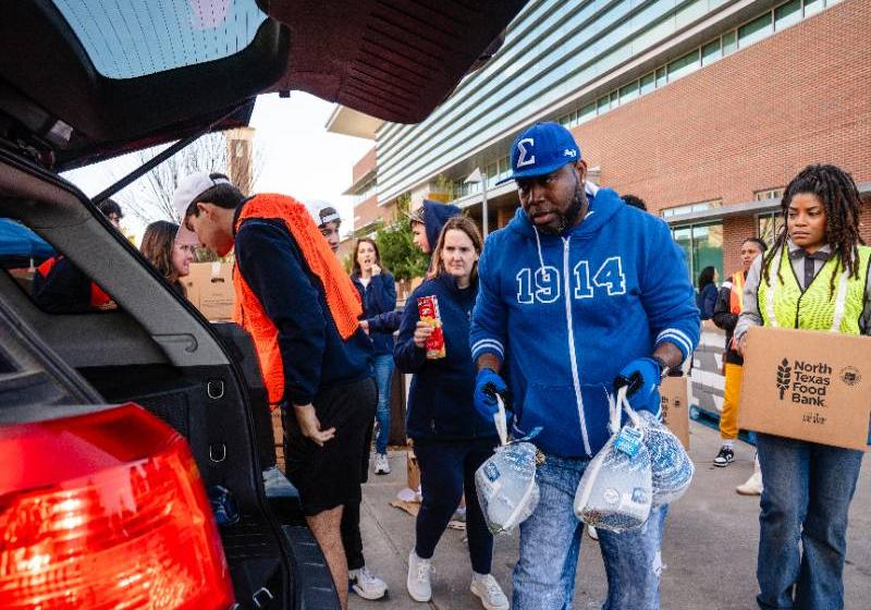 A photo of UNT Dallas Faculty, Staff and Students Volunteer at Thanksgiving Food Distribution on Nov. 21, 2025 
