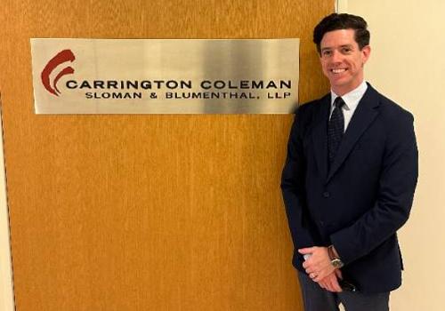 Photo of Stan Borodyansky from UNT Dallas College of Law at Carrington Coleman, his new law firm