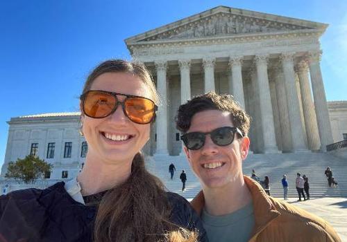 Stan Borodyansky and His Wife Rachel Visiting the U.S. Supreme Court in Washington, D.C. 