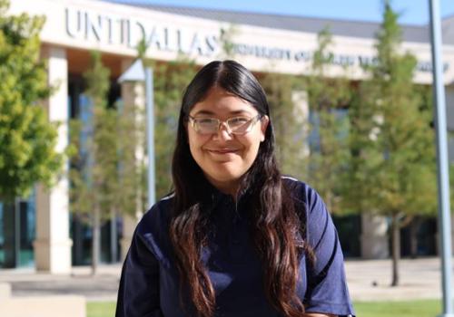 UNT Dallas's Julisa Morones on campus.