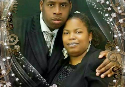Photo portrait of Yolanda Lewis and her Husband, Joe dressed up