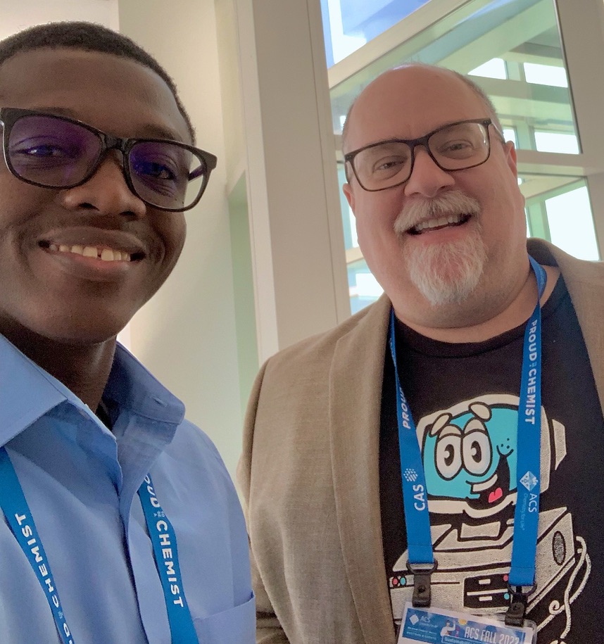 Photo of UNTHSC Ph.D. graduate Dr. Percy Agogo-Mawuli with UNTHSC's Dr. David Siderovski