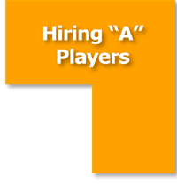 Yellow puzzle piece:  Hiring "A" Players