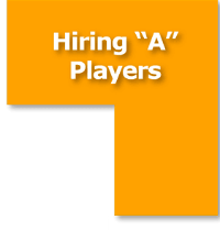 Yellow puzzle piece: Hiring "A" Players Yellow puzzle piece: Hiring "A" Players