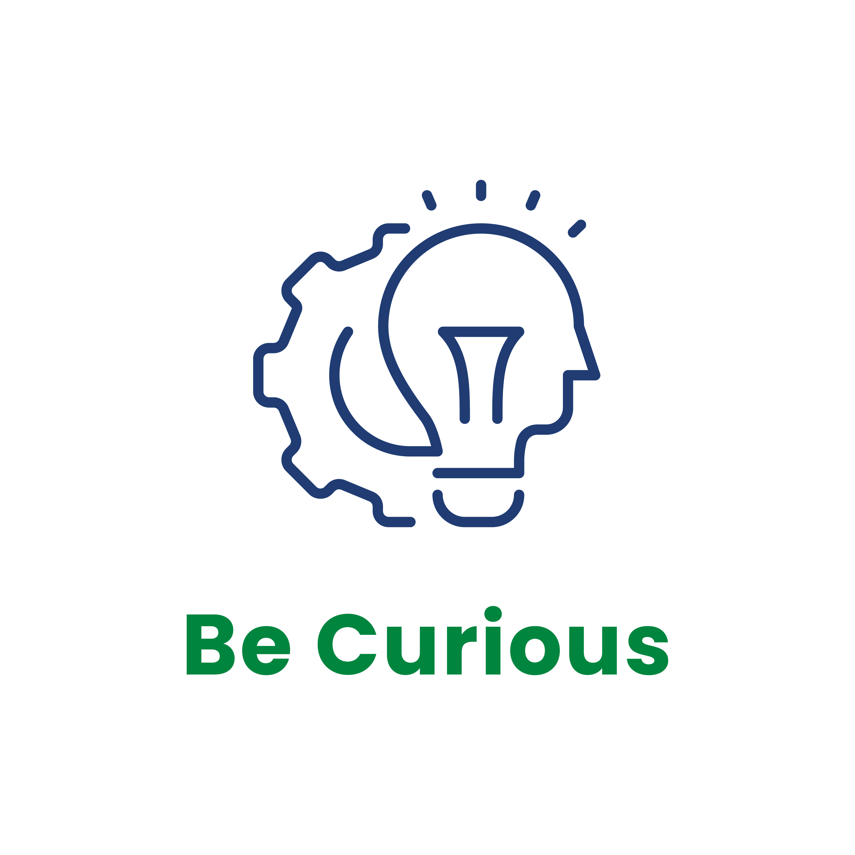 Values logo - Be Curious