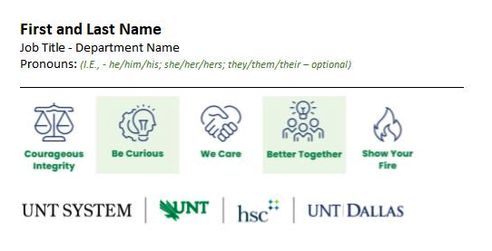Email Signature Values 2 Email Signature Values 2
