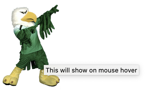 Displaying the title upon mouse hover