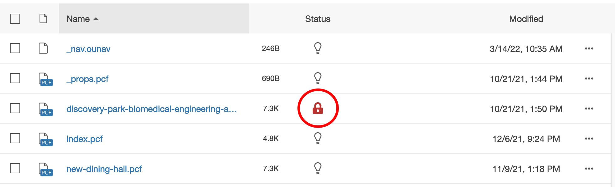 The red lock icon indicates another user has checked out the page for editing.