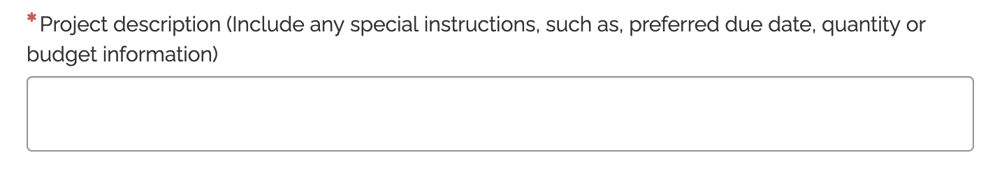 Fill in the project description field.